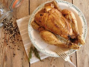 Recette poulet roti au thym bio