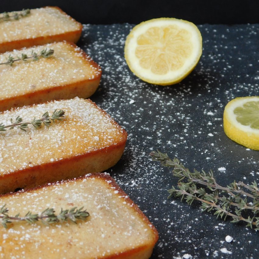 Recette de financier citron thym bio