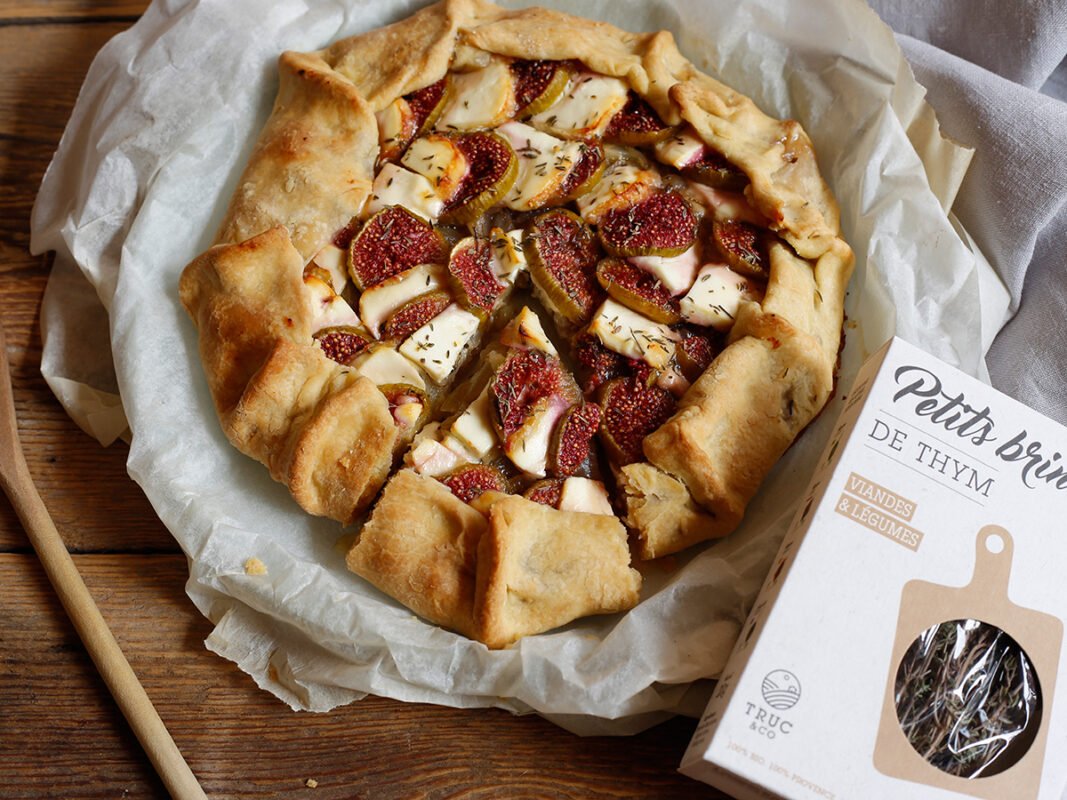 Tarte rustique thym bio de provence et figues